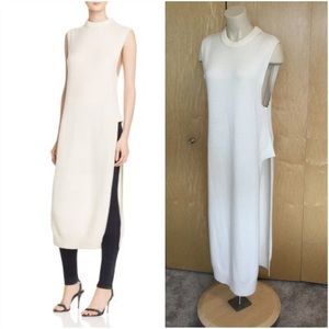 Alexander Wang White Sleeveless Sweater Dress